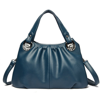 Leather Crinkled Tote Bag